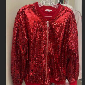 Veveret- Red Sequin Sweater